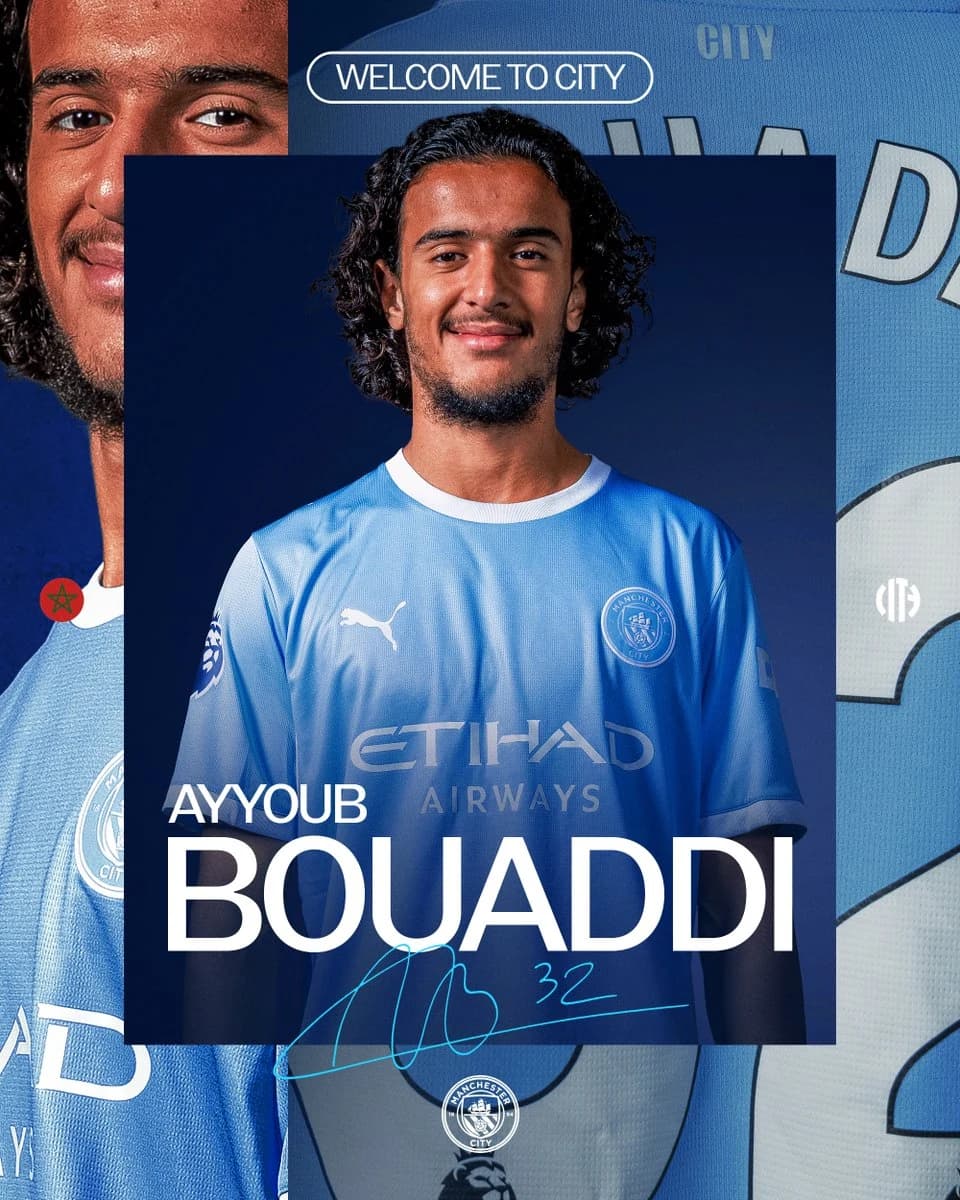 Officieel: Ayyoub Bouaddi tekent bij Manchester City voor €100 miljoen